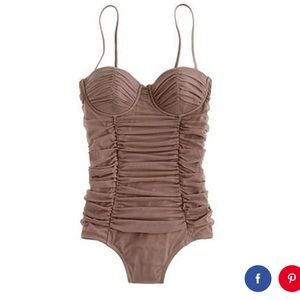 NWT J.Crew Tulle Underwire Swimsuit in Blush